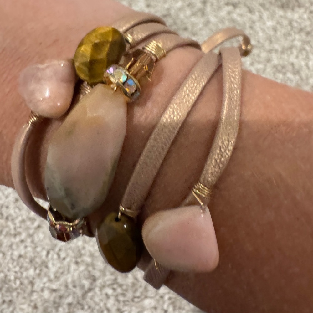 Rachel Abroms Leather cord bracelet with gem stones - Picture 4 of 5